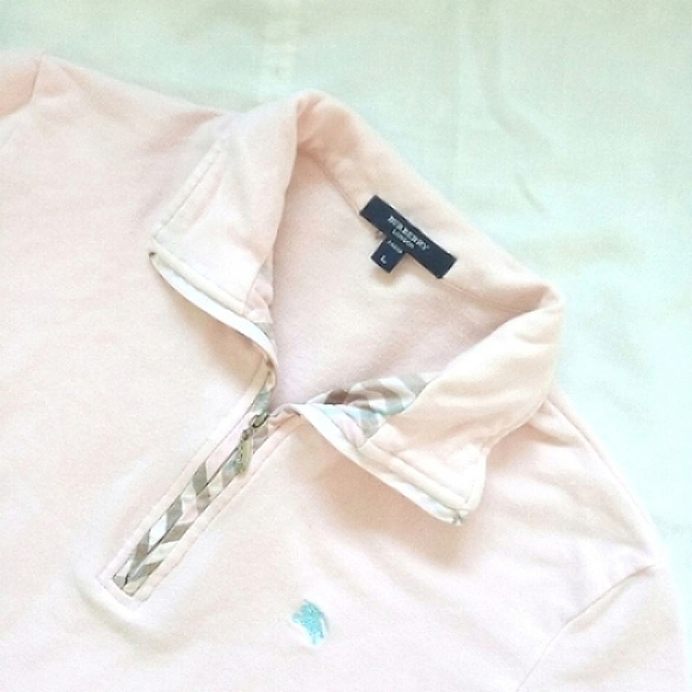 BURBERRY London Authentic Pink Zip Up Top